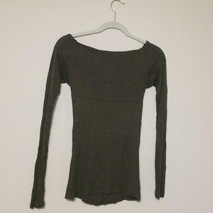 Olive Green Off the Shoulder Top